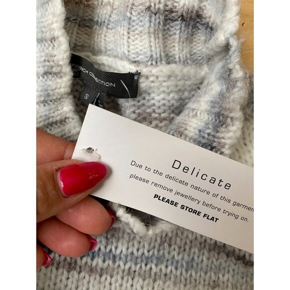 French Connection BNWT mock neck ribbed Sweater women sz small NEW - Picture 4 of 5
